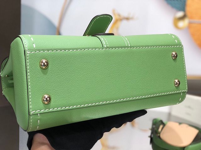 Delvaux original grained calfskin brillant small bag AA0417 vert criquet