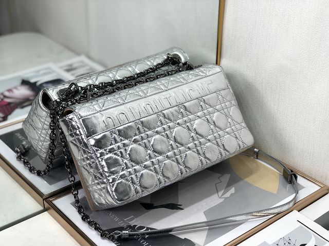 Dior original calfskin large caro bag M9243 silver