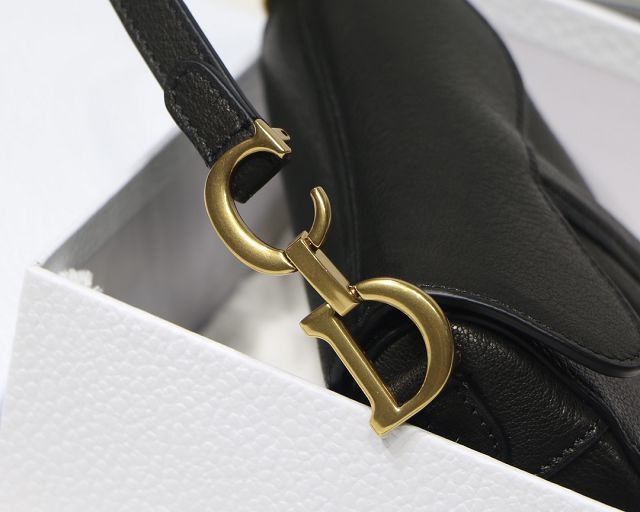 Dior original goatskin micro saddle bag S5685 black