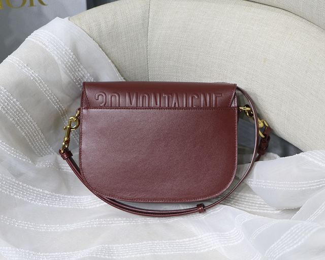 Dior original box calfskin medium bobby bag M9319 wine