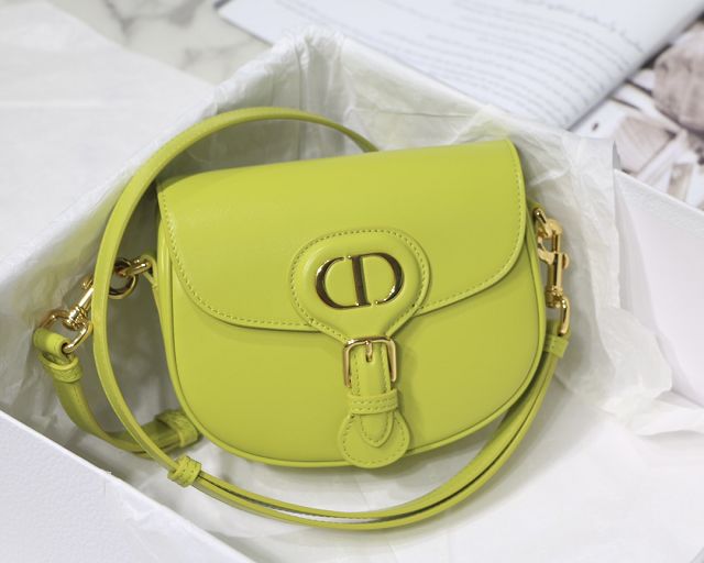 Dior original box calfskin small bobby bag M9317 fluorescent yellow