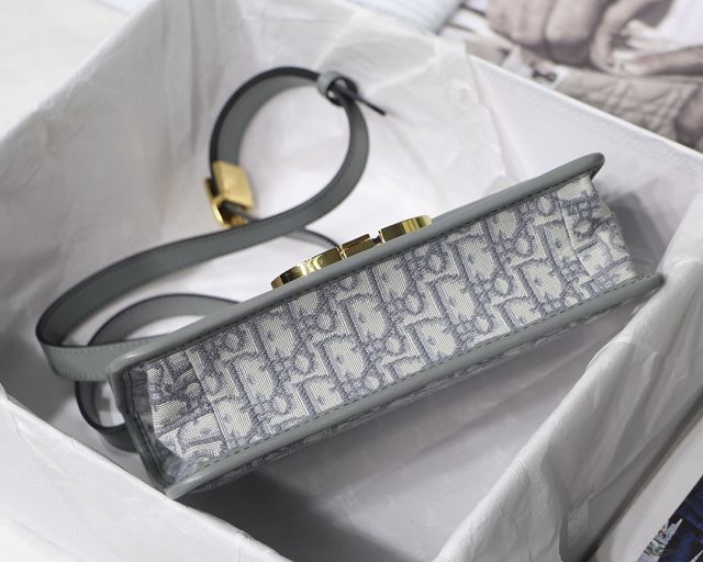 Dior original canvas 30 montaigne flap bag M9203-2 gray