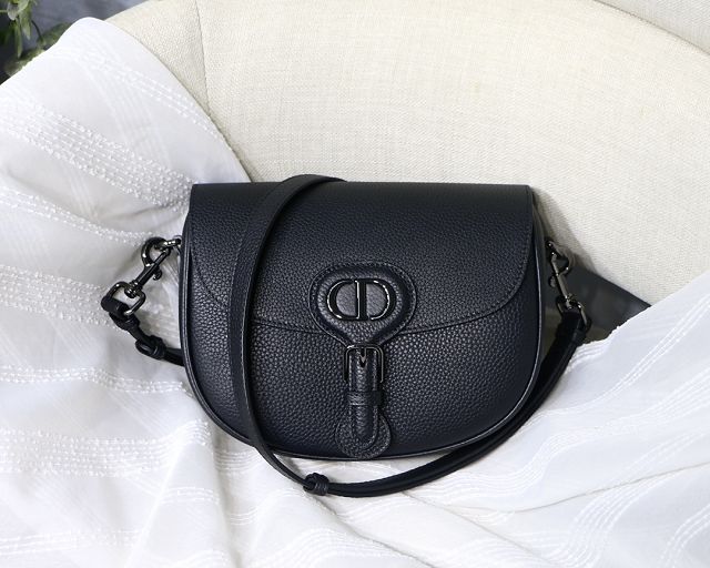 Dior original grained calfskin medium bobby bag M9319 black