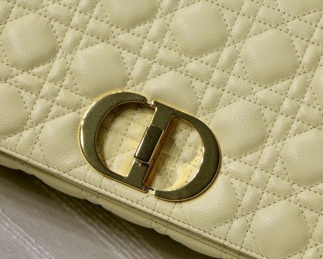 Dior original calfskin large caro bag M9243 light yellow