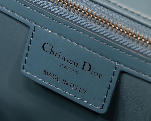 Dior original macrocannage calfskin large caro bag M9243 blue