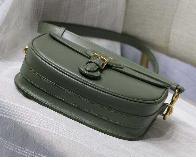 Dior original box calfskin medium bobby bag M9319 green