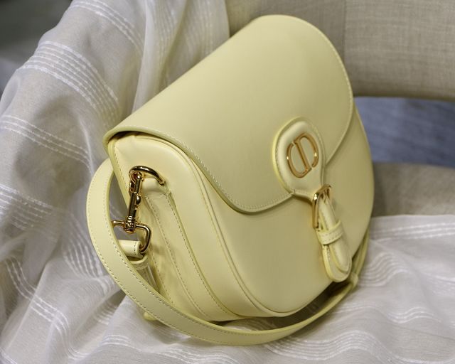 Dior original box calfskin medium bobby bag M9319 light yellow