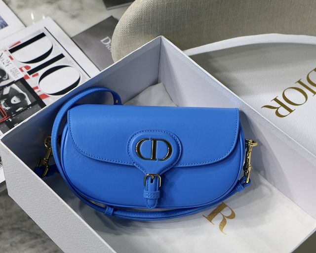 Dior original box calfskin bobby east-west bag M9327 blue