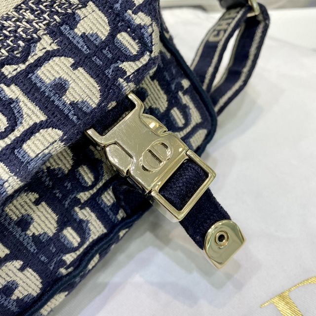 Dior original canvas small diorcamp messenger bag M1241 blue