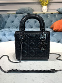 Dior original lambskin mini lady dior bag M0505 black