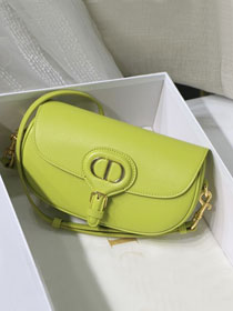 Dior original box calfskin bobby east-west bag M9327 fluorescent yellow