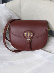 Dior original box calfskin medium bobby bag M9319 wine