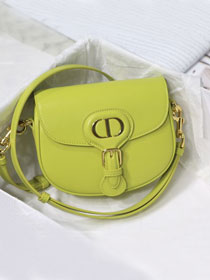 Dior original box calfskin small bobby bag M9317 fluorescent yellow