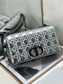Dior original calfskin large caro bag M9243 silver