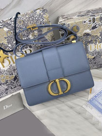 Dior original grained calfskin 30 montaigne bag M9203 light blue