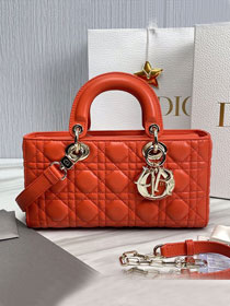 Dior original lambskin lady D-Joy bag M0540C bright orange