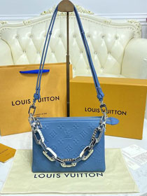 Louis vuitton original lambskin coussin BB bag M20574 blue