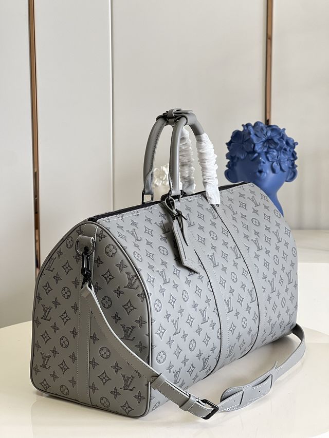 Louis vuitton original calfskin keepall 50 M46117 grey