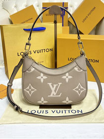 Louis vuitton original calfskin bagatelle BB hobo bag M46112 grey