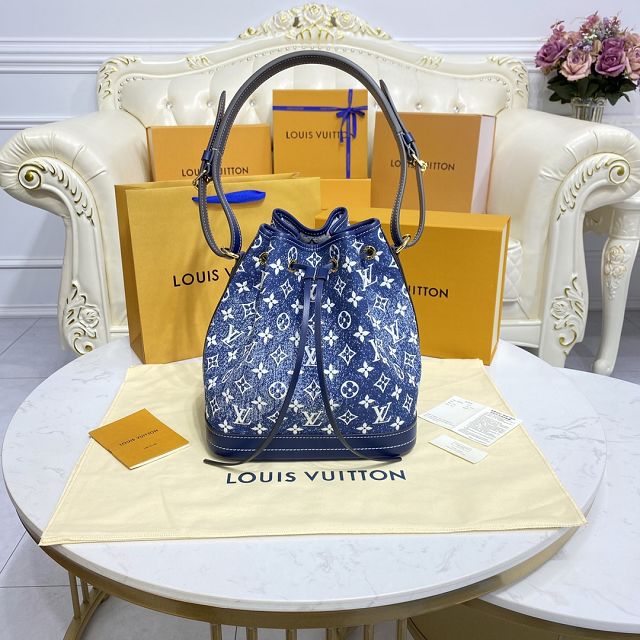 Louis vuitton original denim neonoe bag m59606 blue