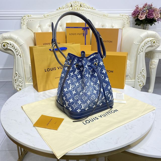 Louis vuitton original denim neonoe bag m59606 blue