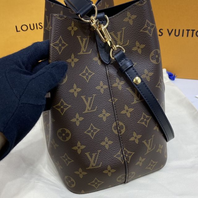 Louis vuitton original monogram canvas neonoe mm bag M43895 black