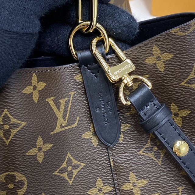 Louis vuitton original monogram canvas neonoe mm bag M43895 black