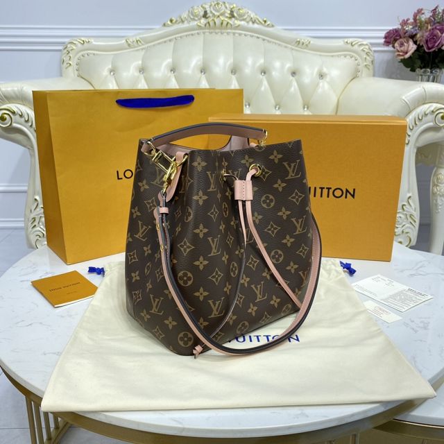 Louis vuitton original monogram canvas neonoe mm bag M43895 pink