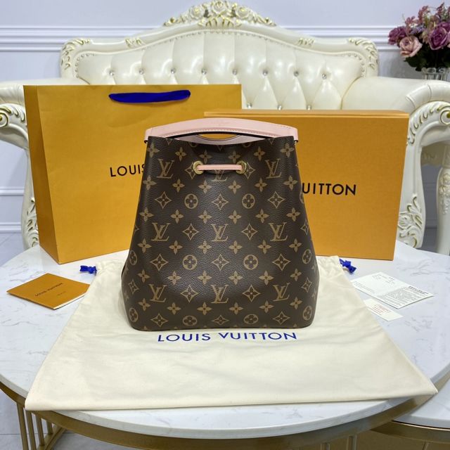 Louis vuitton original monogram canvas neonoe mm bag M43895 pink