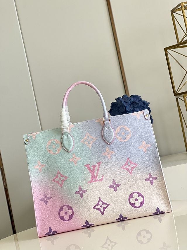 Louis vuitton original monogram onthego gm M46076 sunrise pastel