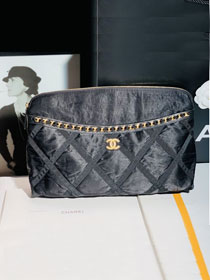 CC original nylon large pouch with foldable tote bag AP2676 black
