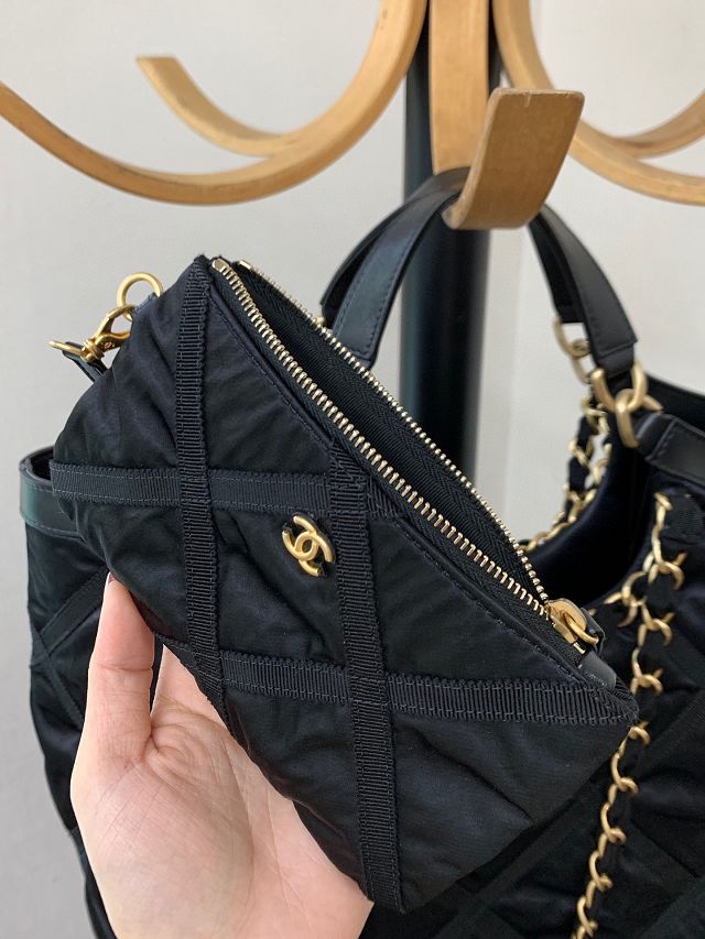 2022 CC original nylon maxi shopping bag AS3152 black