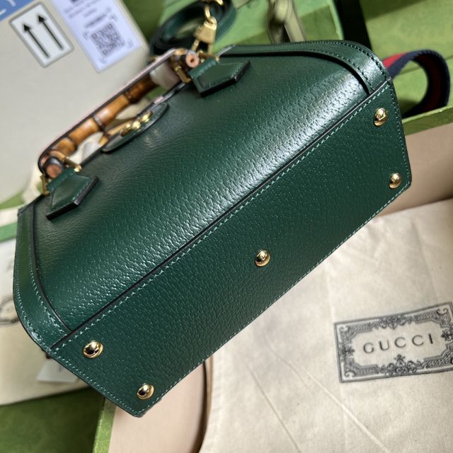 GG original calfskin diana mini tote bag 702732 green