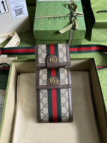 GG original canvas ophidia mini bag&detachable wallet 699173 brown