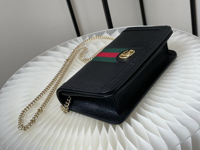GG original calfskin chain wallet 523152 black