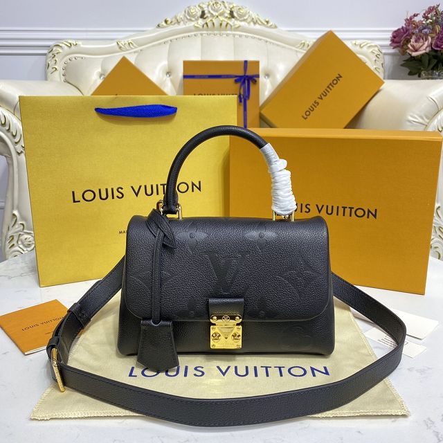 Louis vuitton original calfskin madeleine pm handbag M46008 black