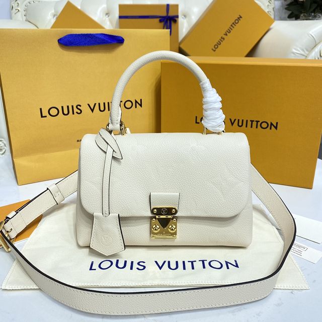 Louis vuitton original calfskin madeleine pm handbag M46008 white