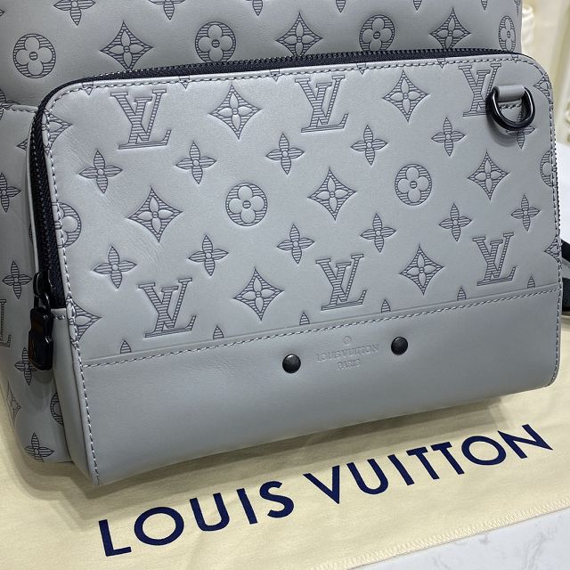 Louis vuitton original calfskin racer backpack M46105 grey