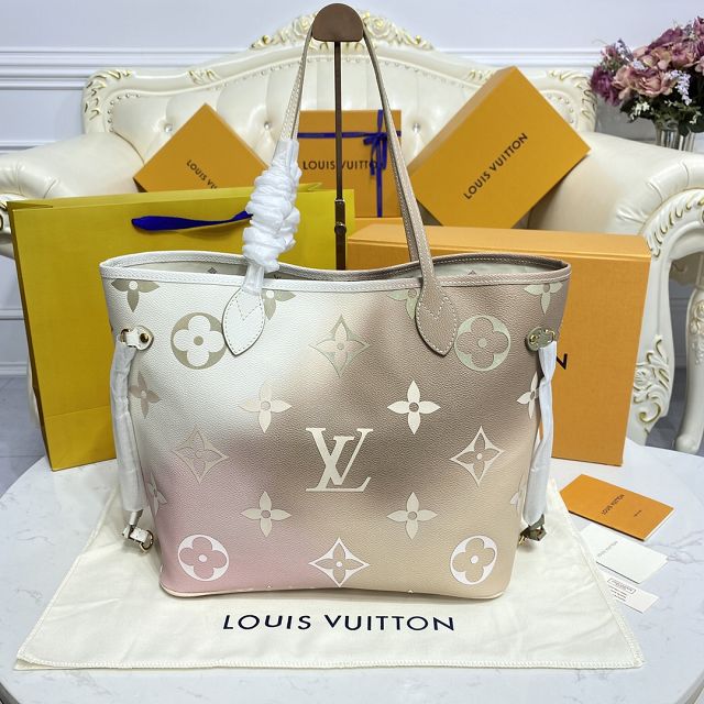 Louis vuitton original monogram canvas neverfull mm m59859 green