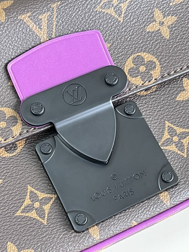 Louis vuitton original monogram canvas s lock sling bag M46245 purple