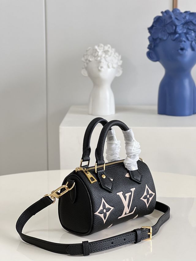 Louis vuitton original calfskin nano speedy M81456 black