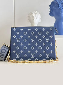 2023 Louis vuitton original lambskin coussin pm bag M57790 blue