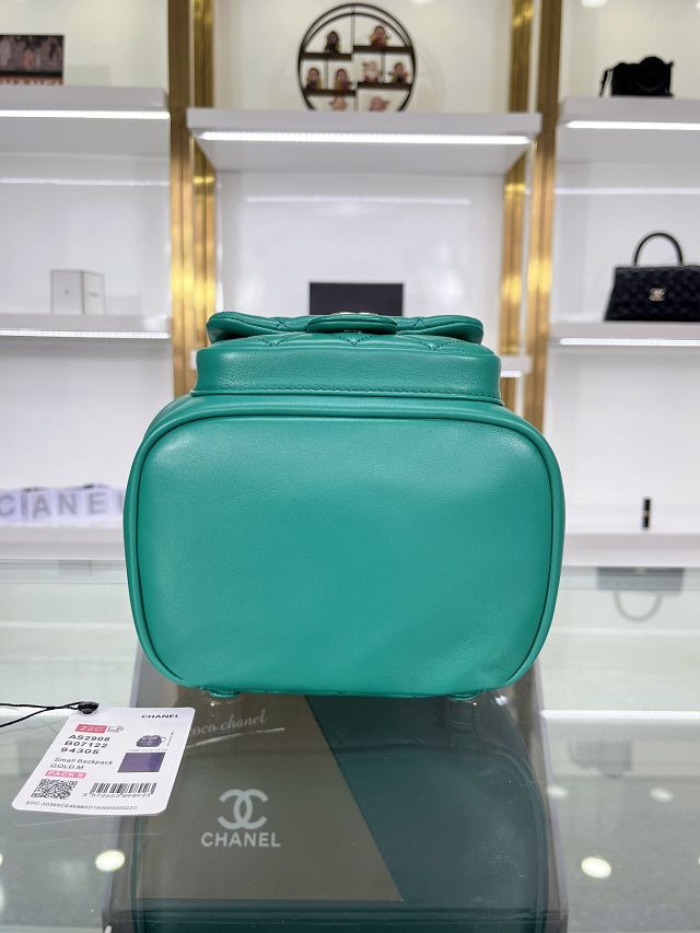 CC original lambskin mini backpack AS2908 green