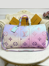 Louis vuitton original monogram canvas keepall 50 M59943 pink