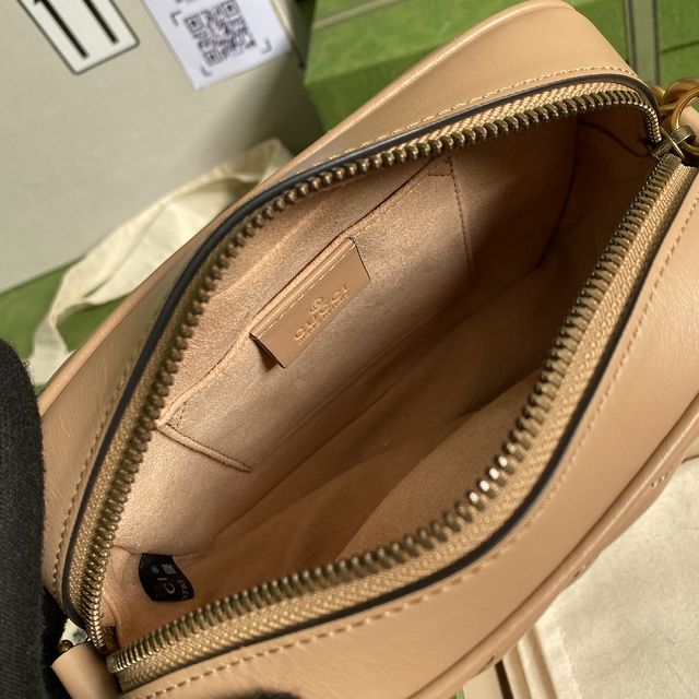 2022 GG marmont matelasse calfskin mini bag 448065 rose beige