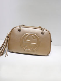 GG original calfskin chain shoulder bag 308983 gold