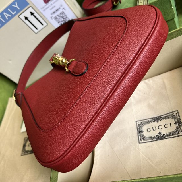 GG original grained calfskin jackie 1961 small shoulder bag 636709 red