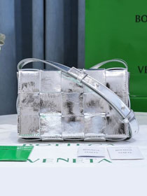 BV original lambskin cassette crossbody bag 578004 silver