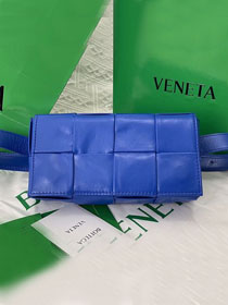 BV original calfskin cassette belt bag 651053 blue