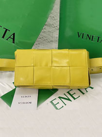 BV original calfskin cassette belt bag 651053 yellow